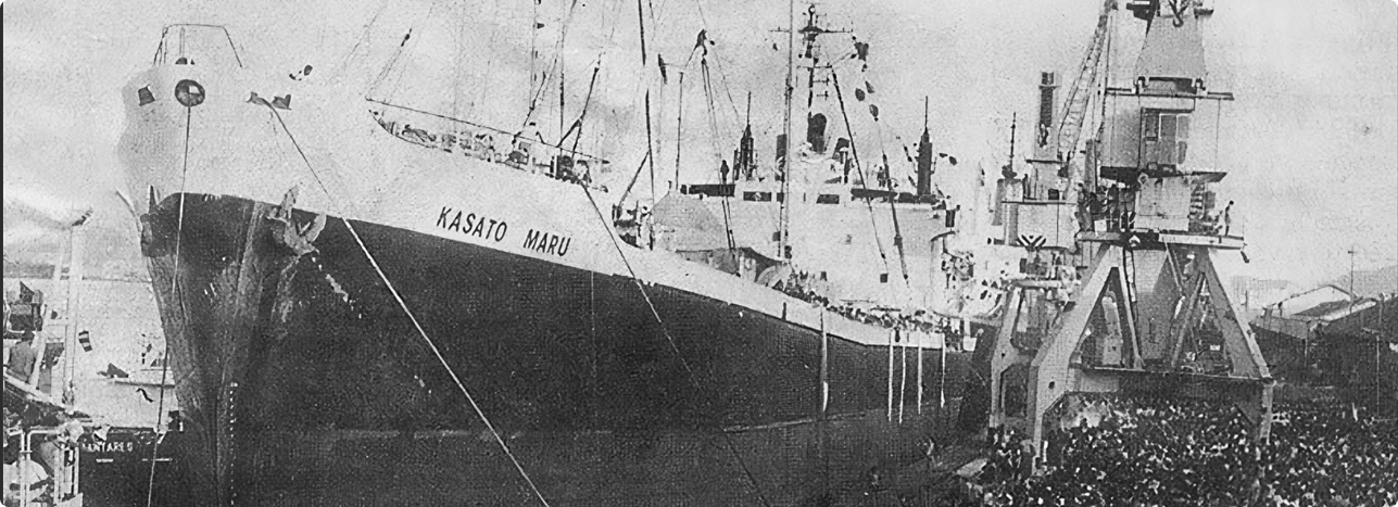 In July 1906, the Kasato-maru was chartered by the Oriental Emigration Company and became the first steamship used to transport Japanese emigrants to Brazil.